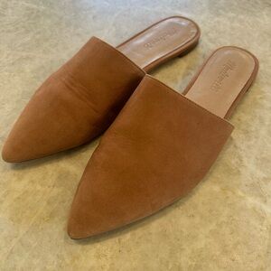 Madewell Women's Tan Suede Mules Size 9